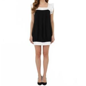 NEW 213 INDUSTRY ruffled dress in black & white